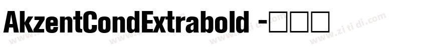 AkzentCondExtrabold 字体转换
